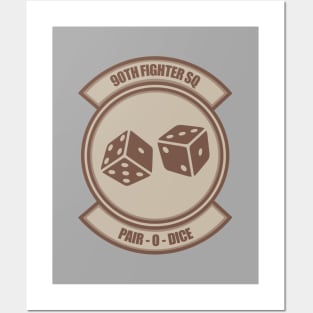 90th Fighter Squadron Patch (desert subdued) Posters and Art